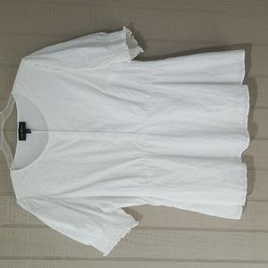 Lane Bryant Size 2x/20 White Babydoll Top